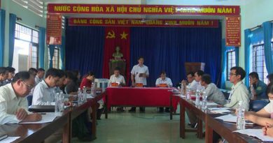 Quang cảnh Ban Thường vụ Huyện ủy Tuy An vừa  có buổi làm việc  với Đảng ủy, HĐND, UBND, Ủy ban MTTQ Việt Nam xã An Hiệp